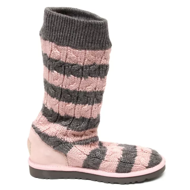 E9618 (NO BOX) stivale donna grey/pink UGG scarpe wool/suede boot shoe woman 2