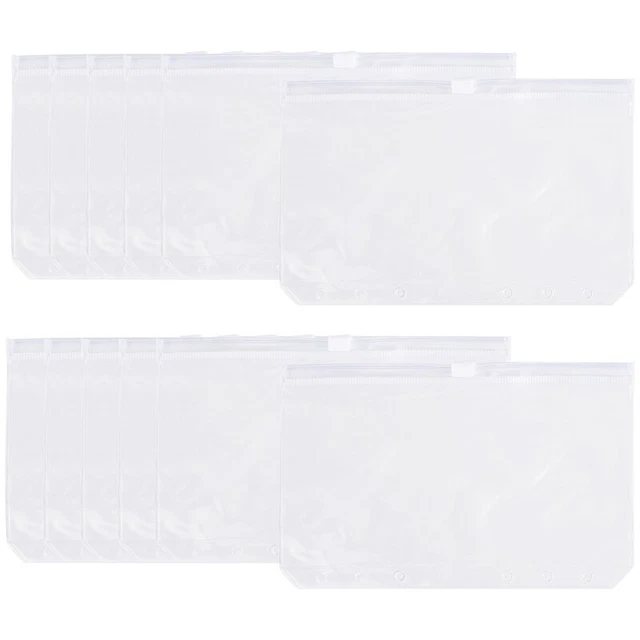 2X(A6 Taille 6 Trous Pochettes de Reliure, Classeurs à GlissièRe, à GlissièRe 9)