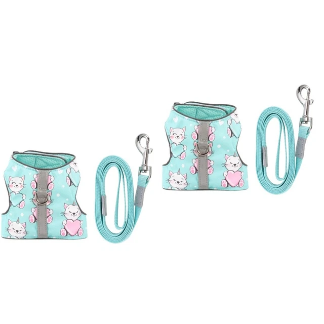 2 pezzi gilet riflettente per animali domestici pettorina per gatti