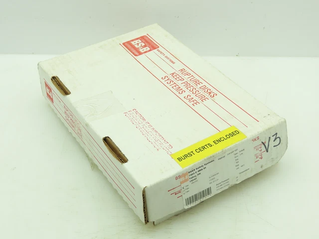 BS&B Safety Systems VAC-SAF Rupture Disk 3" Type P/AVB 2.5-3.5 PSIG @ 72°F
