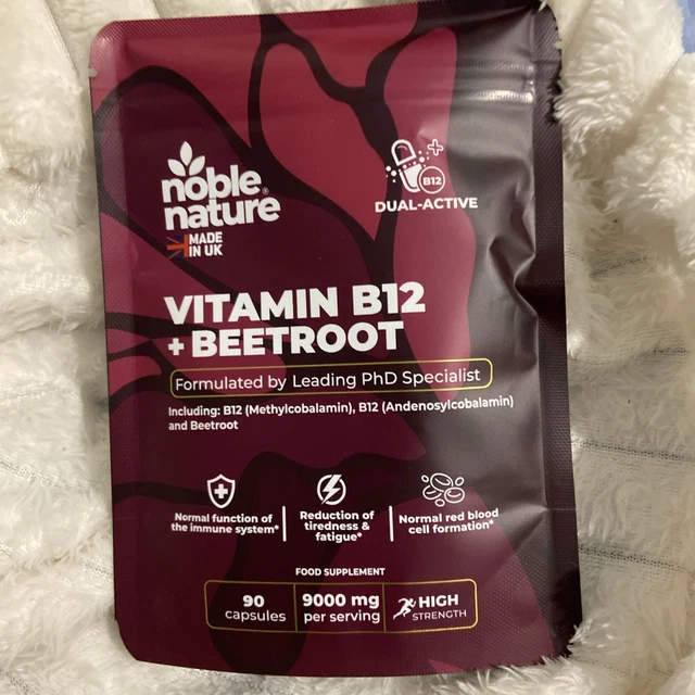BEETROOT & VITAMIN B12 Complex – 9000mg Beetroot + 1000mcg Dual B12 £16 ...