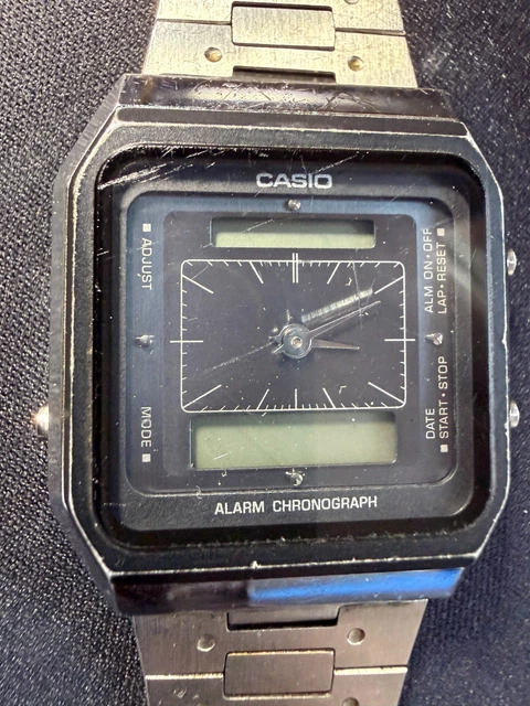 ビンテージ　CASIO AQ-101通称アナデジ初期モデル RARO, CASIO AQ-101 Vintage Analogico y Digital de los años 80 EUR