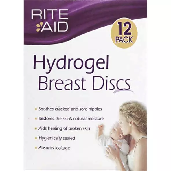 2 x BULK BUY Rite Aid Hydrogel BREAST DISCS 12 PACK breastfeeding pads 24 total!