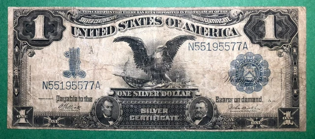 RARE MULE - 1899 - $1 - BLACK EAGLE - SILVER CERTIFICATE - LARGE NOTE - Fr# 234m