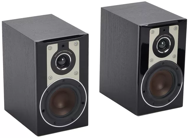 DALI OPTICON 1 4.75" Woofer 2-Way Bookshelf Speaker - Black Ash Vinyl Pair) 100W