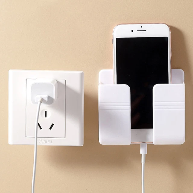 Remote Control Plug Bracket Wall Mounted Mobile Phone Charging Hanging Holder