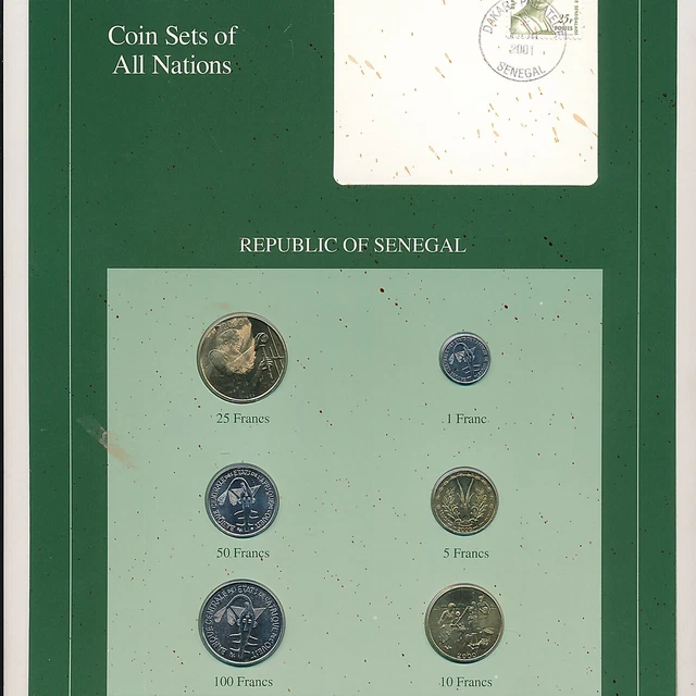 Coin Sets Of All Nations ~ Senegal ~ Proof Coins ~ W/ Card ~ Ships Free