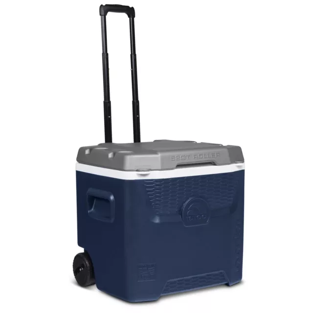 Igloo Quantum 52 Cool Box Roller 49L Wheeled Camping Cooler Beach Festival Bbq