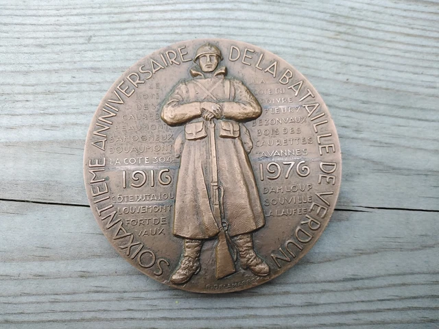 Médaille Bronze 1978 1918 Anniversaire Armistice Par Delamarre - Guerre 14-18 - Occasion