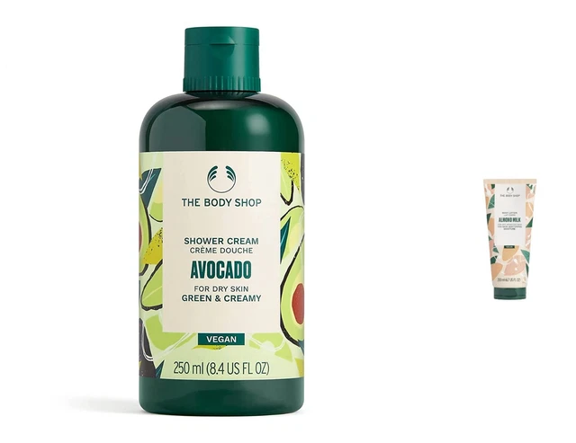 The Body Shop Avocado Doccia Crema 250ml+ Mandorle Latte e Miele Calmante 200ml