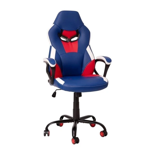 Ergonomic Pc Office Computer Chair - Adjustable Red And Blue Designer Gaming
