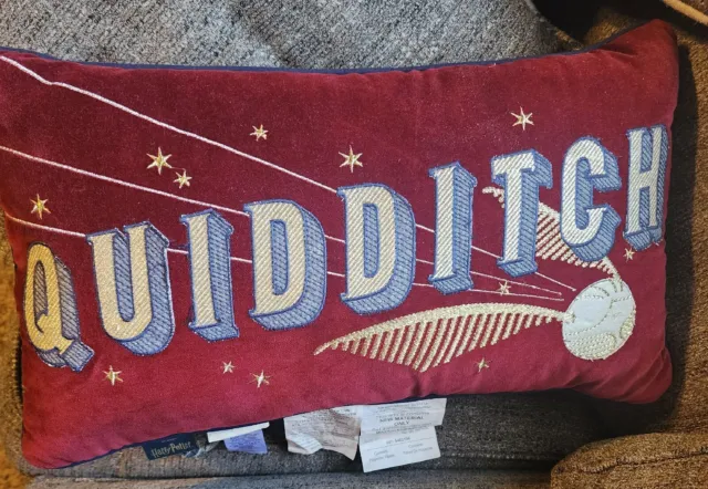 Pottery Barn KIDS TEEN Harry Potter QUIDDITCH Embroidered 12" x 20" Pillow