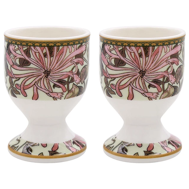 Morris Rosa Madreselva Cerámica Desayuno Huevos Hervidos Flor Floral De Colección
