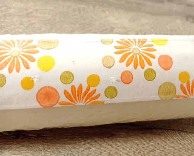 Rouleaux Papier Peint fleur orange ancien tapisserie vintage Roll wallpaper neuf 2