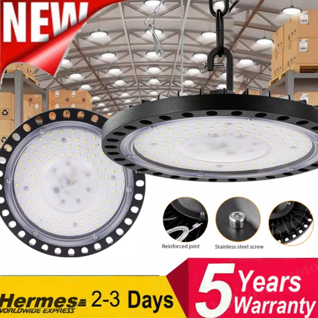 100W LED High Bay Light Low Bay UFO Factory Workshop Warehouse Industrial Lights