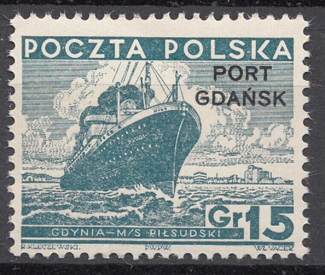 Pol. Post im Hafen v. Danzig " Port Gdansk " Mi. 30 **   (181)