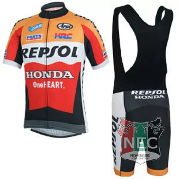 Equipacion Ciclismo Cycling Repsol Honda Maillot + Culotte Tirantes