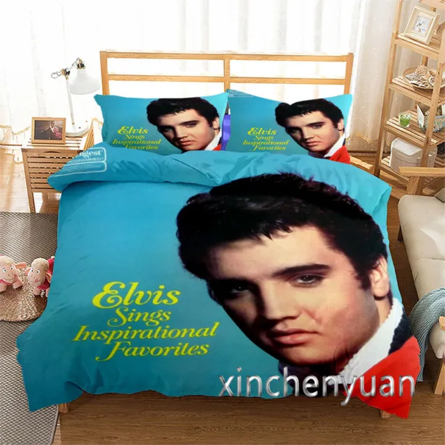 Elvis Presley Bedding Set Quilt Cover and Pillowcase Single Double Queen King 3