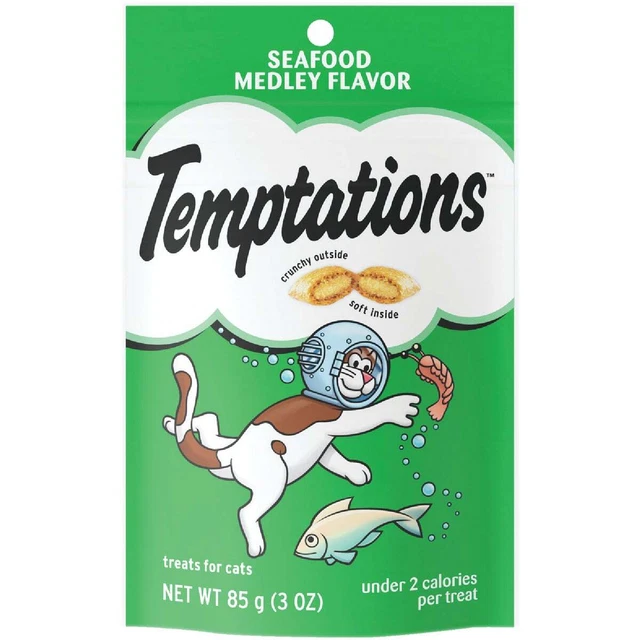 Mezcla de mariscos Temptations 3 oz. Cat Treat 798466 Temptations 798466 3 oz.