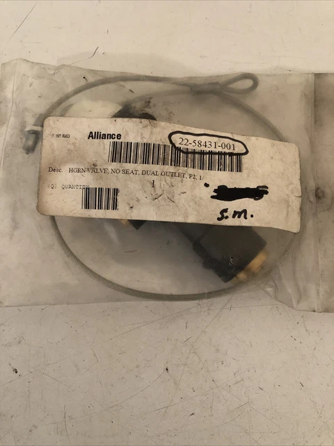 Genuine Freightliner 22-58431-001 Horn Valve, No Seat, Dual Outlet New Oem