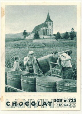 ALBUM CHROMOS VIGNETTES L ALSACE POUR CHOCOLAT LANVIN 