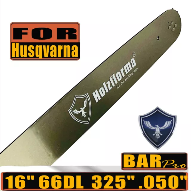 Holzfforma 16" Guide Bar .325" .050" For HUSQVARNA 445 450 455 460 Poulan 66DL