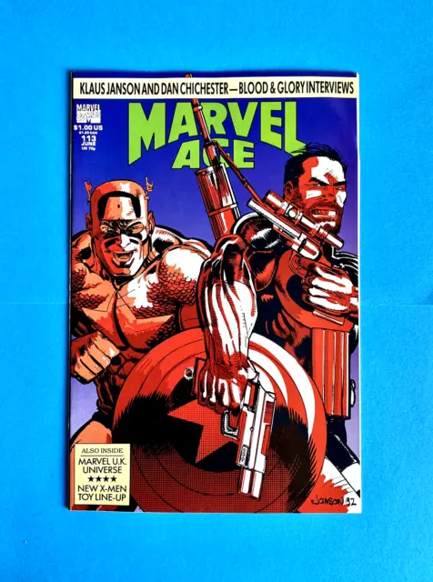 Marvel Age #113 (Vol 1)  Punisher Captain America Blood & Glory  Jun 1992  V/G