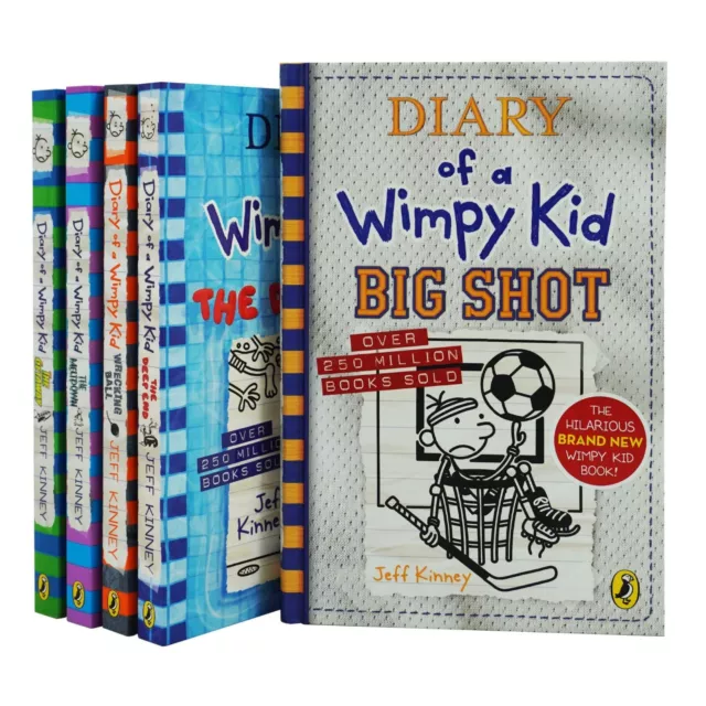 Diary of a Wimpy Kid By Jeff Kinney: 5 Books 12-16 Collection Set - Age 7-12