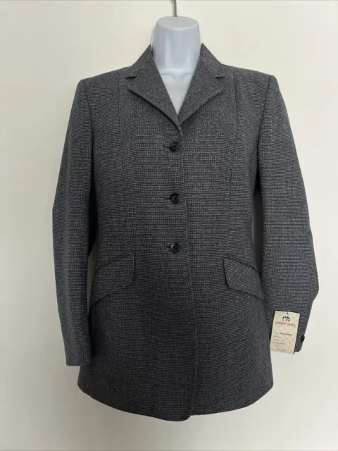 Harry Hall Ladies Tweed Riding  Hacking Jacket size 36 Vintage NWT Blue