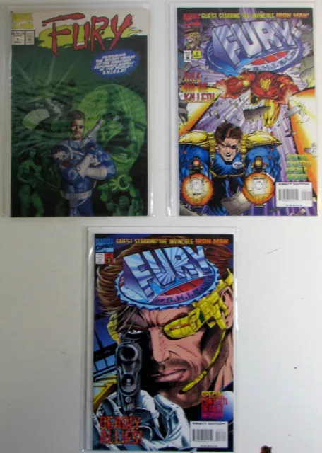 Fury Lot of 3 #1,Of Shield 2,3 Marvel Comics (1994) VF/NM 1st Print Comic Books