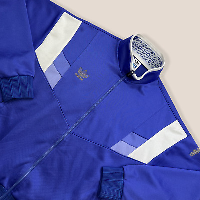 Adidas Purple Track Jacket Vintage 80s Sportswear Produced Descente Retro Medium