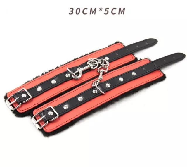 bdsm kit nero e rosso gag SEX POLSINI COLLARE  Bondage OFFERTA 3