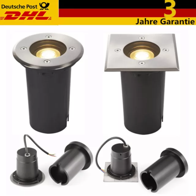 Bodeneinbauleuchte GU10 LED Bodeneinbaustrahler Bodenleuchte 230V außen