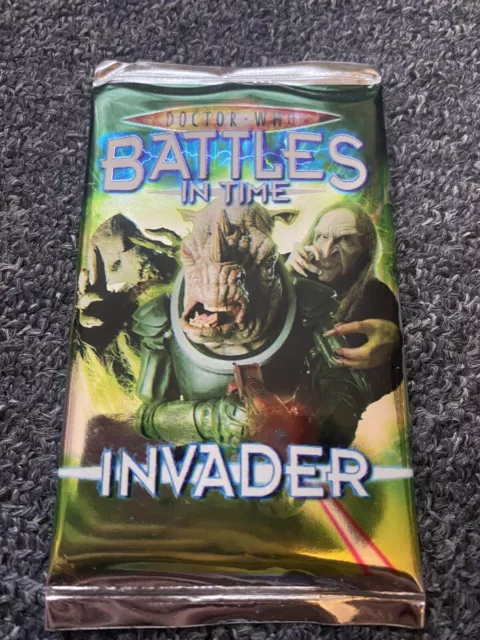 Doctor Who Battle In Time Invader Sealed Booster Pack Trading Card Game