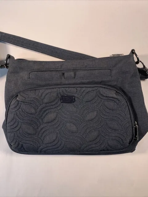 Lug Purse Samba Crossbody Bag Dark Gray RFID Organizer Travel