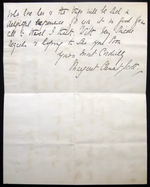 Circa 1895 Clement Scott 1841-1904 Notes Signed + Letter Margaret Clement Scott 3