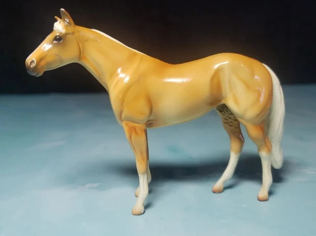 Peter Stone Quarter Horse Palomino Glossy QH Halter Stallion Figure 2004 Signed