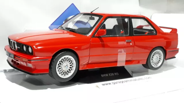 BMW E30 M3 rouge SOLIDO REF S1801502 1990 1/18 EME voiture miniature collection