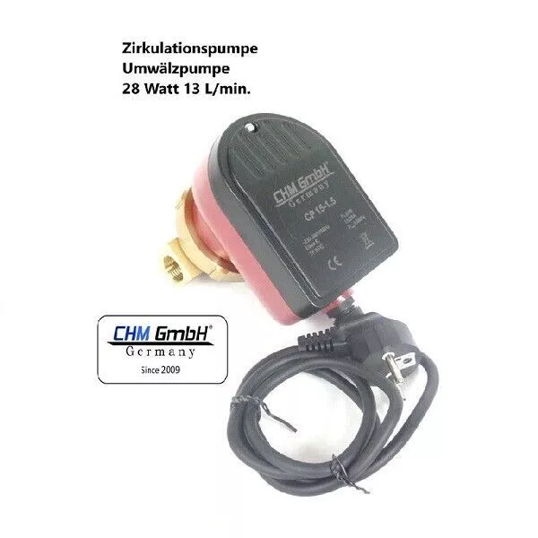 CHM GmbH® Zirkulationspumpe 230 V 15-15 1/2 Zoll Umwälzpumpe Brauchwasserpumpe