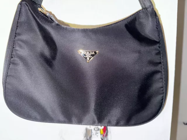 PRADA Mini BLACK Tessuto Sport NYLON Shoulder Hobo **Cert Of Authenticity**