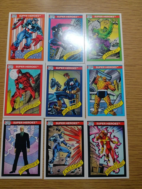 Marvel Universe Series 1 Trading Cards.1990 . 89 Cards Total.
