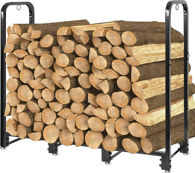 Scaffale Regolabile per Legna Da Ardere, in Metallo, 120 X 30 X 100 Cm