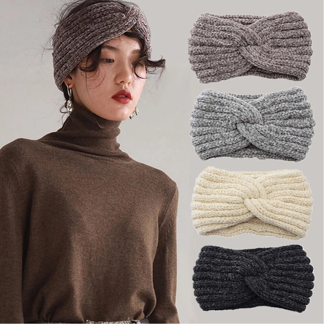 Scaldacapi Autunno Inverno Scaldaorecchi Velluto a Maglia Elastico Sport Fascia UK*