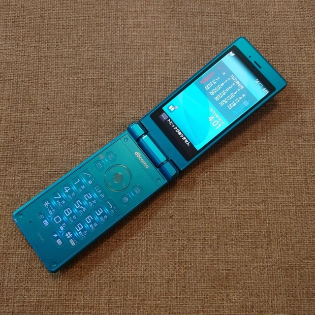 SHARP AQUOS SH-06G Docomo Android Unlocked Mobile Flip Phone Blue