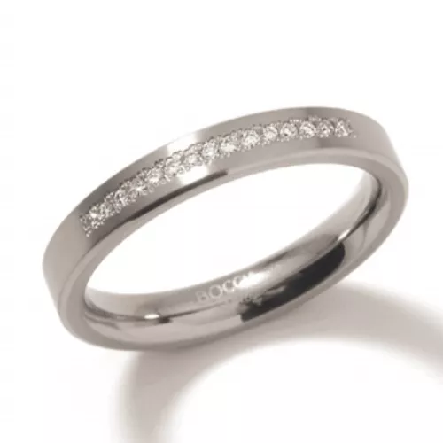 Titanium Ring With Diamonds / Boccia Titanium / 0120-04 / -40€ Off!!!