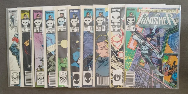 The Punisher #1-10 (1987) + Annual #1-4,6 Marvel Comics 15 comic lot