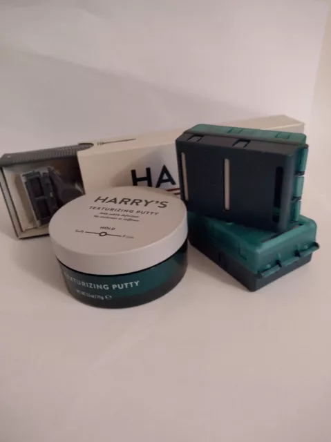 Harry's Razors for Men - Men's Razor Set with Blue Handle, 9 Cartridge & 1 Putty