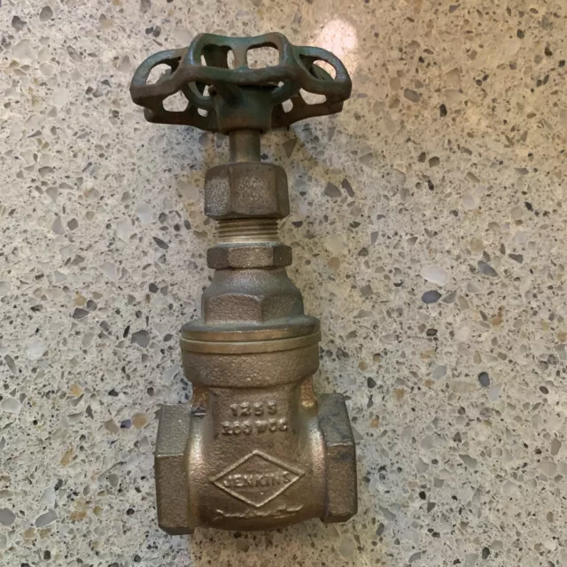 Vintage JENKINS BROS Bronze Gate Valve 3/4" Threaded 125 S 200 OWG FIG 370
