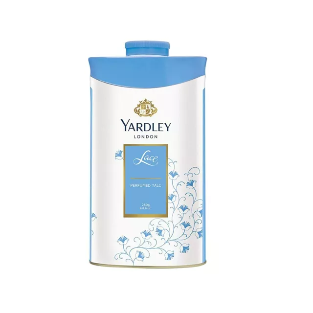 Yardley London Encaje Perfumada Talco para Mujer, 250g (Pack De 1)