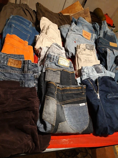 STOCK LOTTO 20 Paia Jeans Pantaloni varie marche varie misure uomo